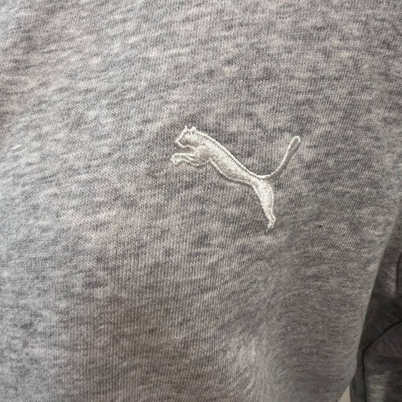 Puma Women's Heather Gray Half Collar French Terry Zip Up Track Jacket Sz XL/TG - Picture 5 of 11